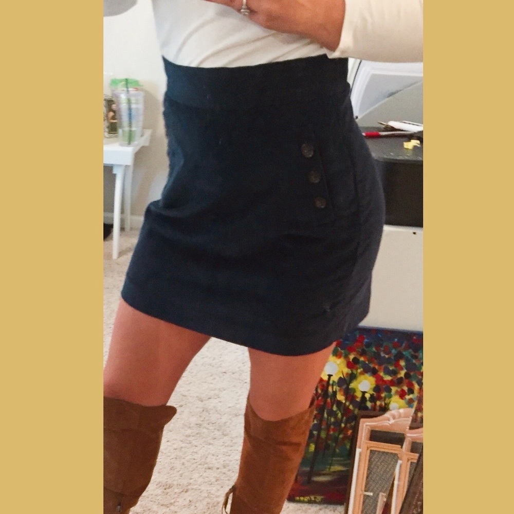 Navy Corduroy Banana Republic Skirt